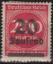 Germany 1923 Numeros 20th - 200M Rojo Scott 246